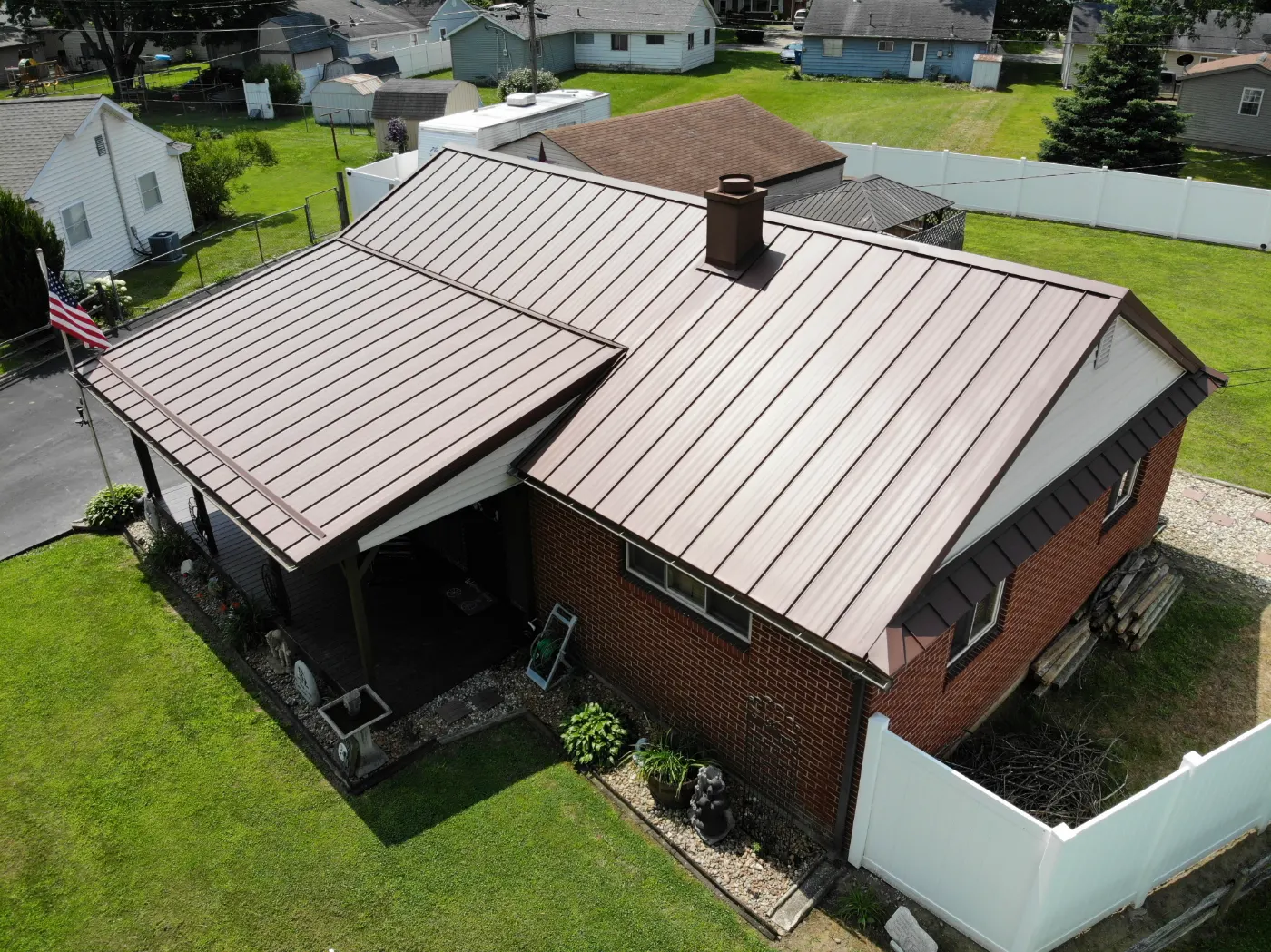 Storm damage documentation on a Viking Meadows commercial building